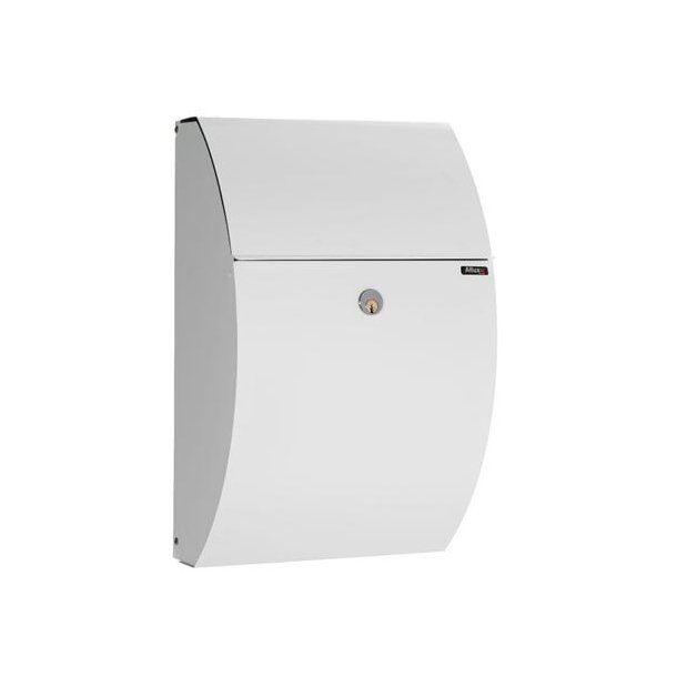 Postkasse SORT - Ekstra rum til aviser : ALLUX 7000